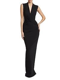 Lalia V-Neck Column Gown