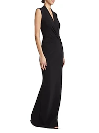 Lalia V-Neck Column Gown
