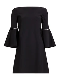 Natalia Pearl-Embellished Cocktail Dress