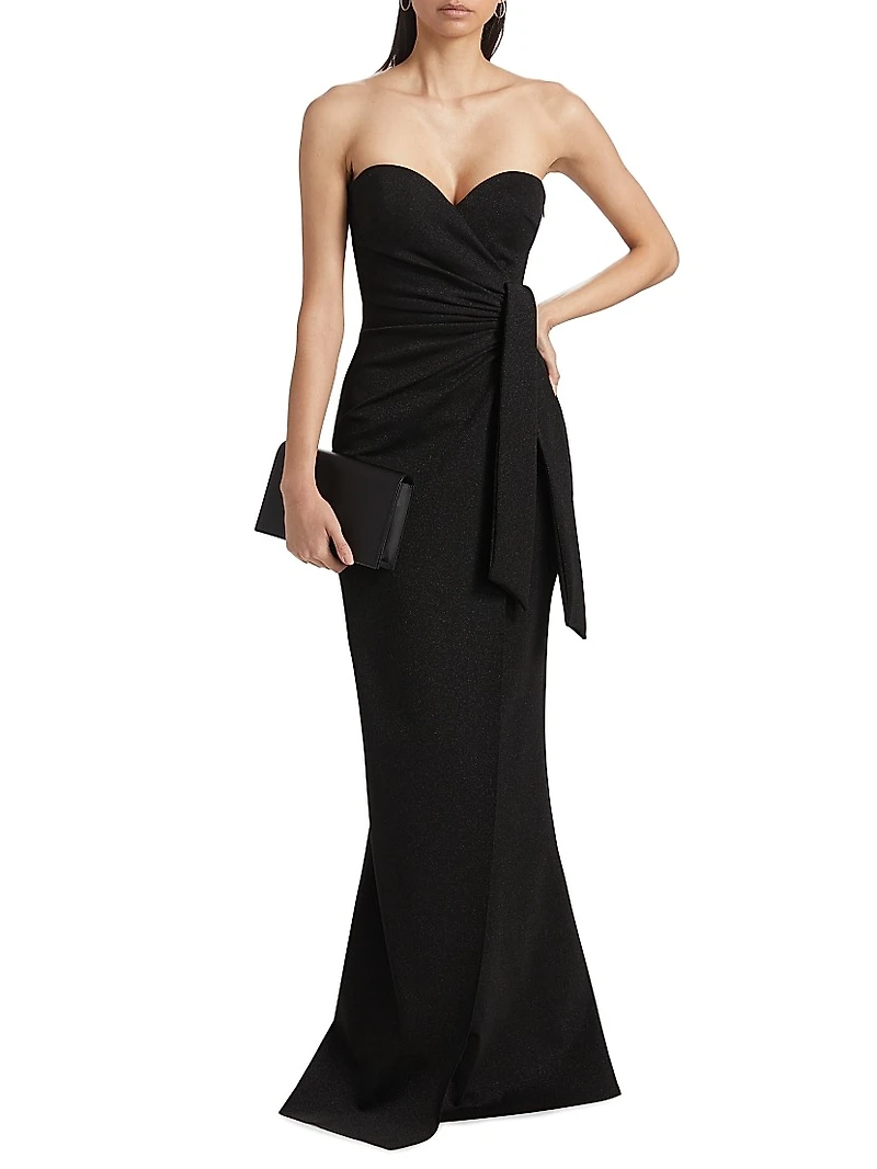 Kalos Sugar Strapless Drape Column Gown