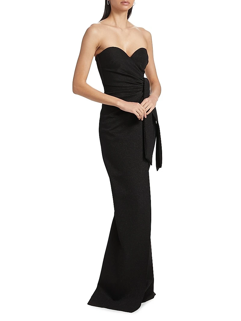 Kalos Sugar Strapless Drape Column Gown