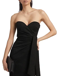 Kalos Sugar Strapless Drape Column Gown