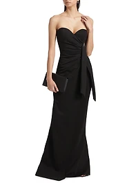 Kalos Sugar Strapless Drape Column Gown