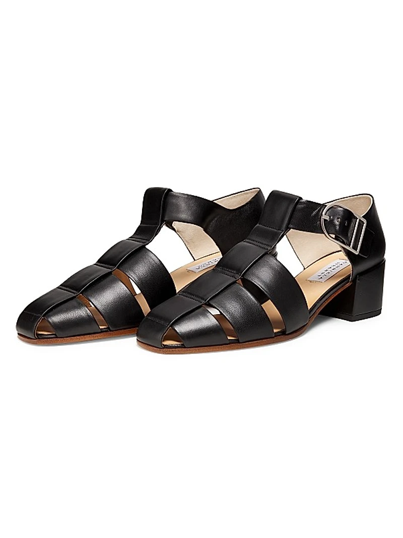 Lyle 45MM Leather Caged Sandals