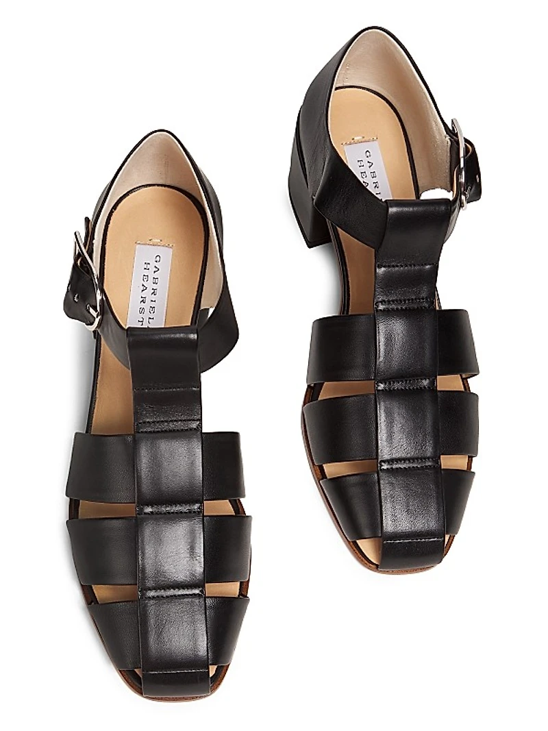 Lyle 45MM Leather Caged Sandals