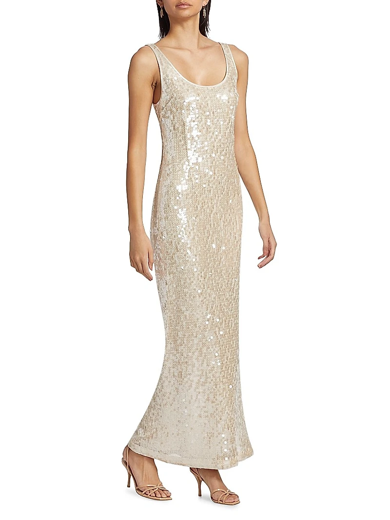 Bex Sequined Tank Maxi Dress