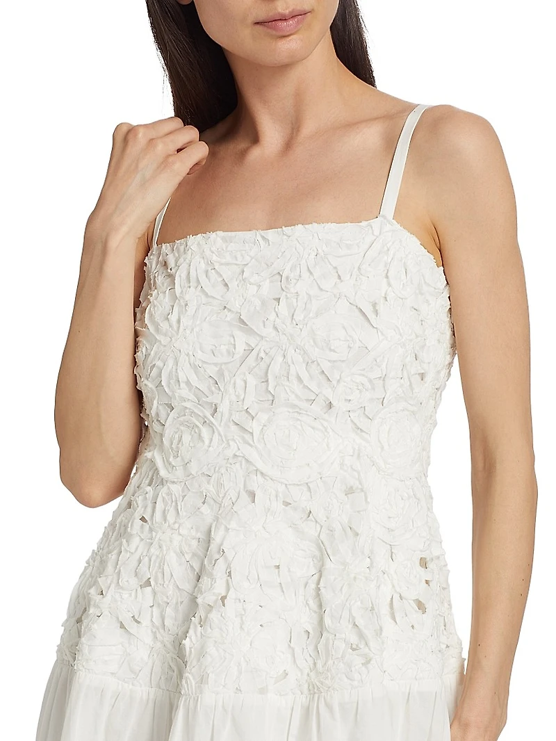 Veronica Cotton Textured Midi-Dress