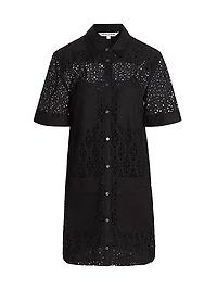 Rafaela Eyelet Mini Shirtdress