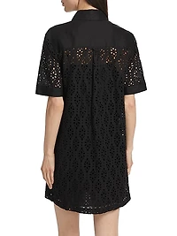 Rafaela Eyelet Mini Shirtdress