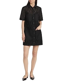 Rafaela Eyelet Mini Shirtdress