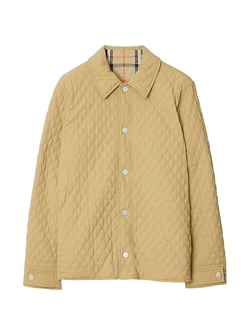 Reversible Check Quilted Jacket