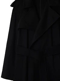 Cashmere Tie-Waist Trench Coat