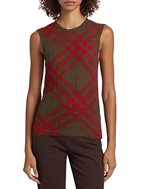 Check Mohair-Wool Tank