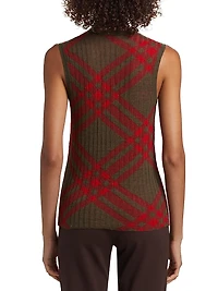 Check Mohair-Wool Tank