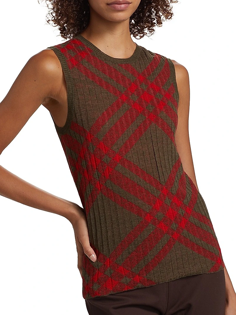Check Mohair-Wool Tank