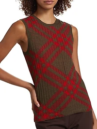 Check Mohair-Wool Tank