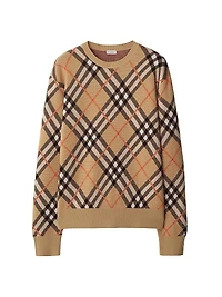 Check Wool-Blend Sweater