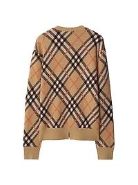 Check Wool-Blend Sweater