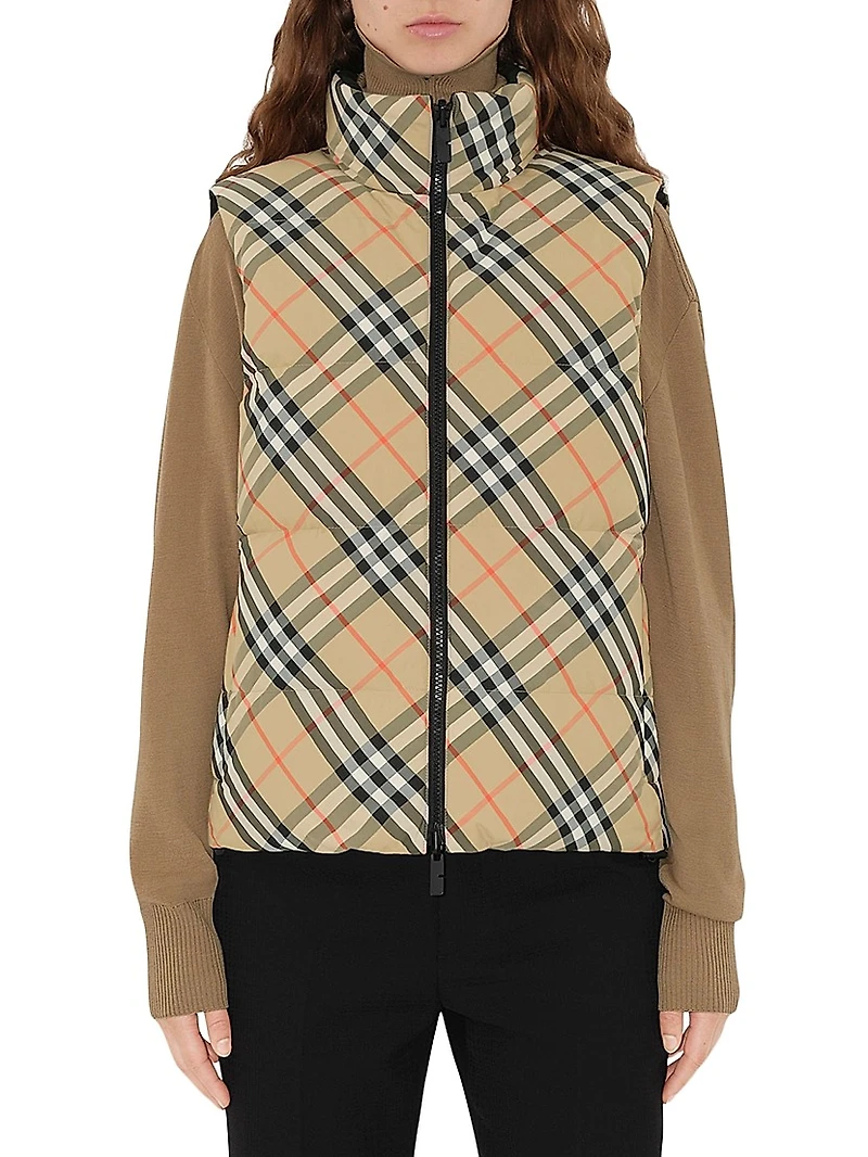 Reversible Check Down Vest