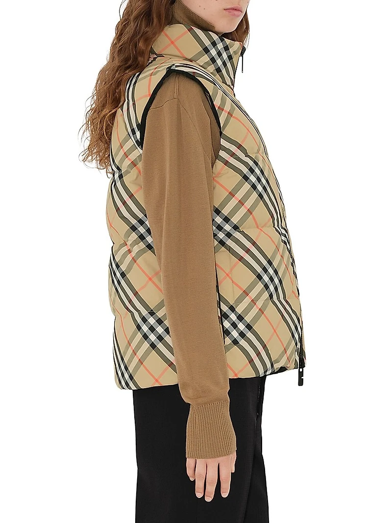 Reversible Check Down Vest