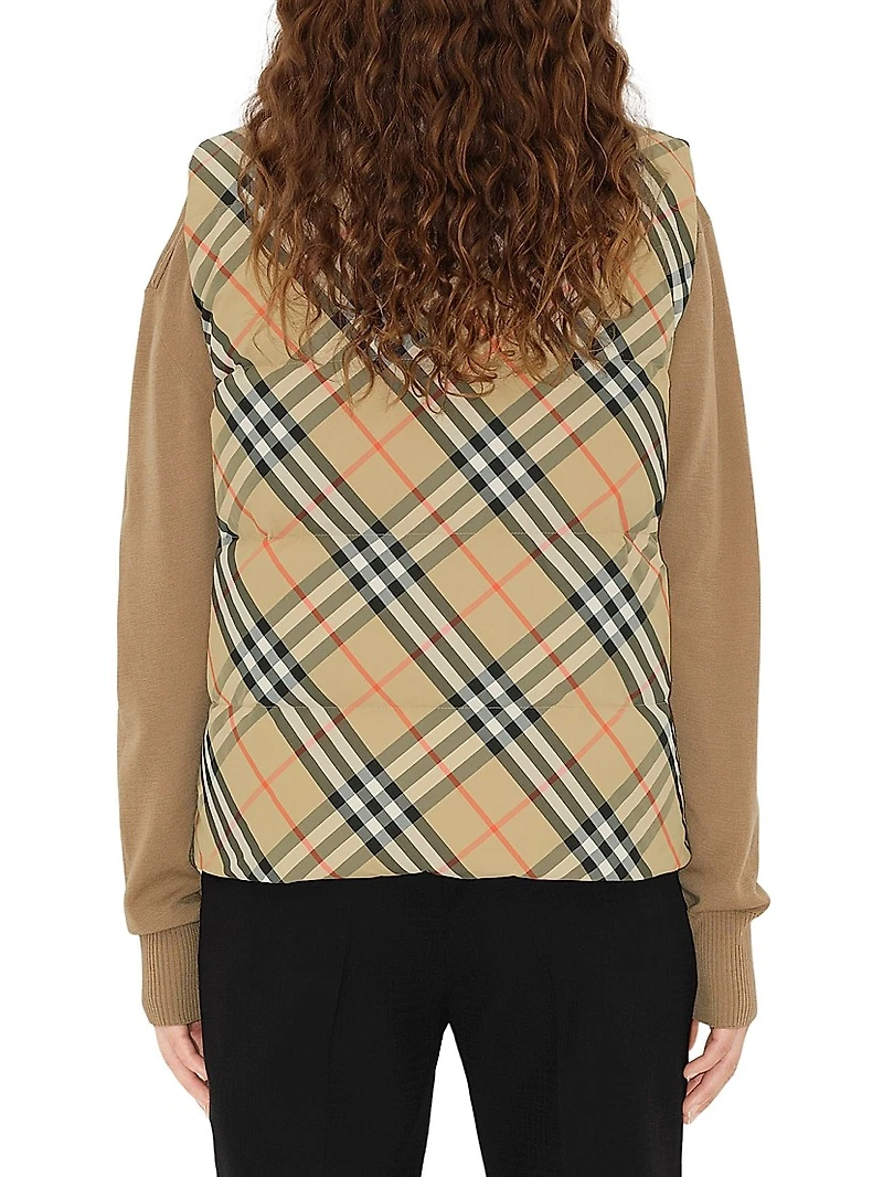 Reversible Check Down Vest