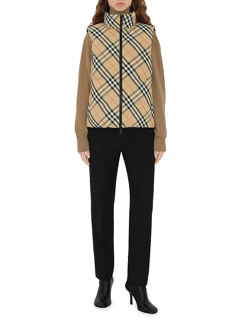 Reversible Check Down Vest