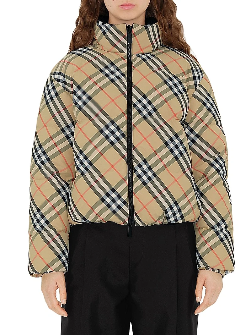 Reversible Check Down Jacket