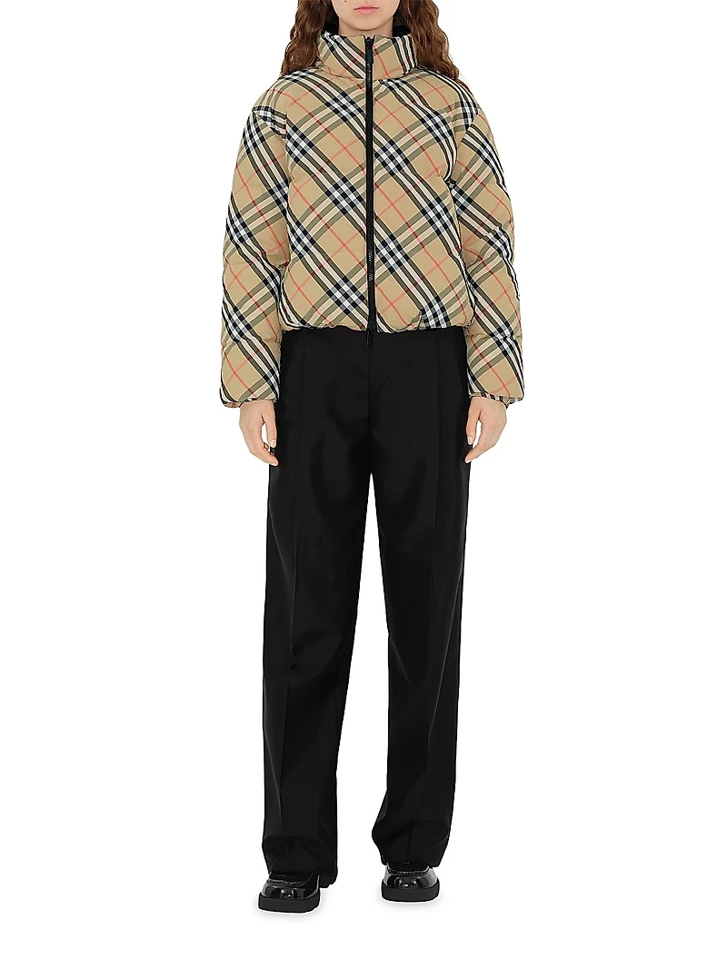 Reversible Check Down Jacket