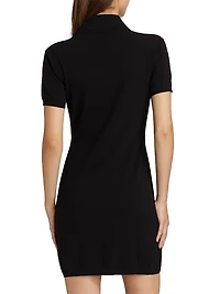 Stretch Cotton Mini Shirtdress