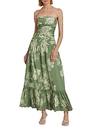 Floral Cotton Off-The-Shoulder Maxi Dress