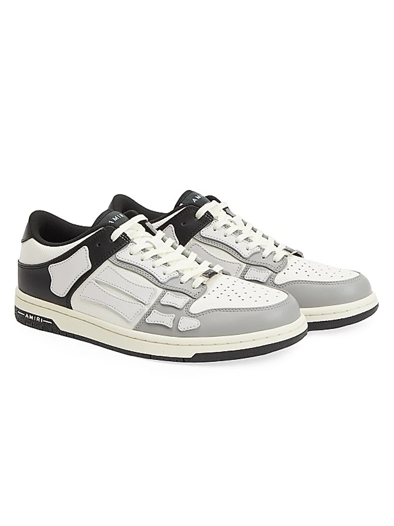 Skel Two-Tone Leather Low-Top Sneakers