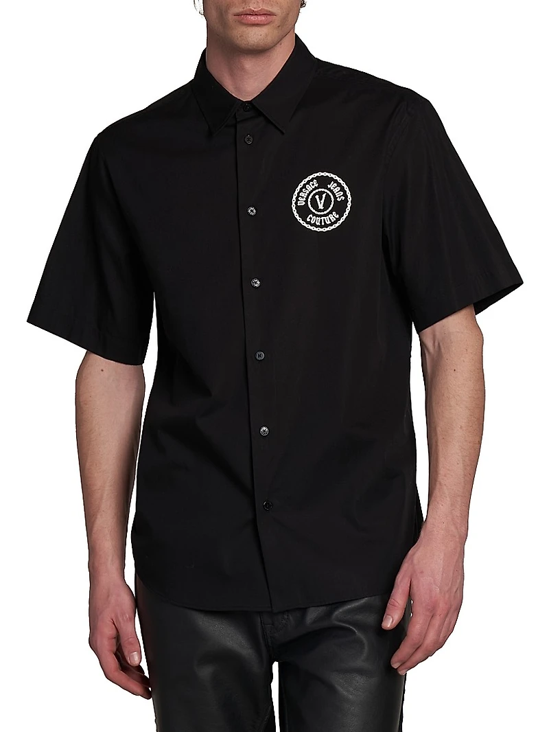 Logo Patch Cotton Shirt