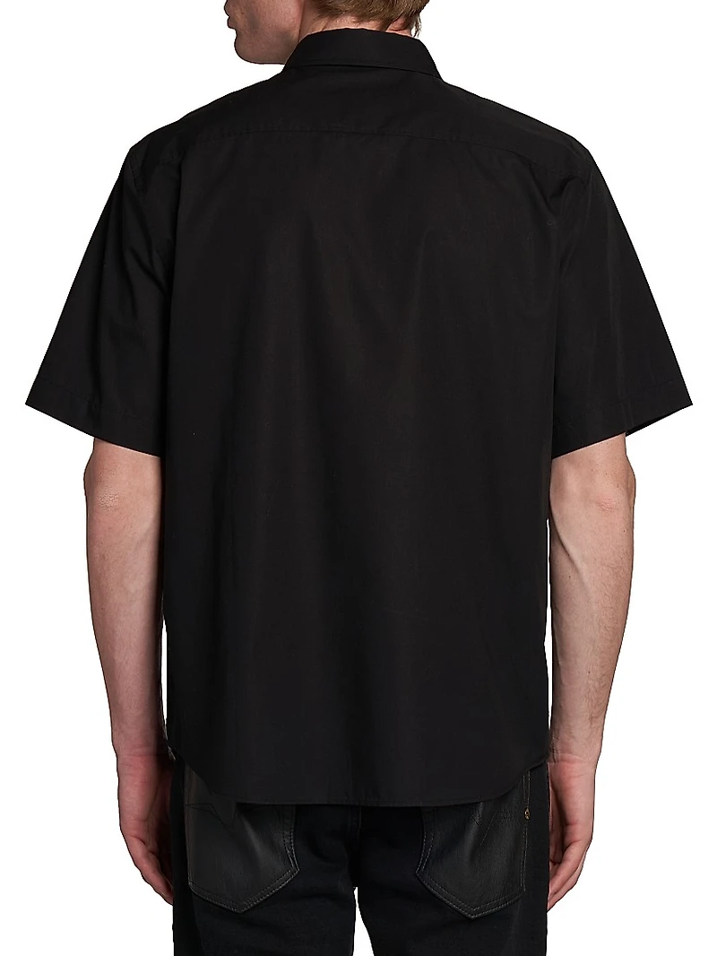Logo Patch Cotton Shirt