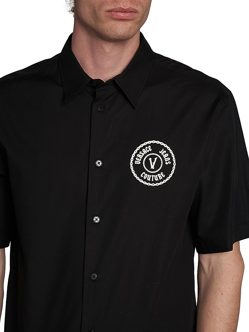 Logo Patch Cotton Shirt