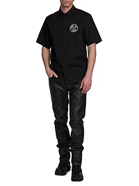 Logo Patch Cotton Shirt