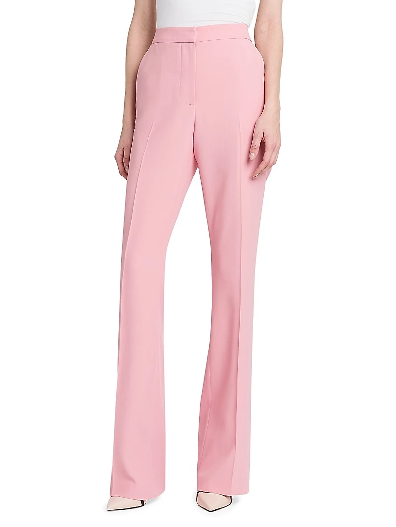 Crepe Straight-Leg Trousers