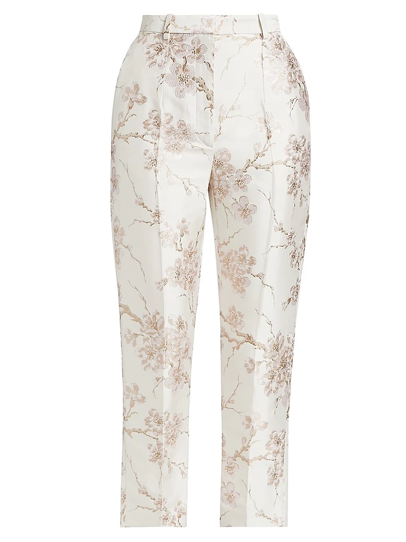 Cherry Blossom Jacquard Pants