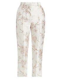 Cherry Blossom Jacquard Pants