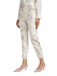 Cherry Blossom Jacquard Pants