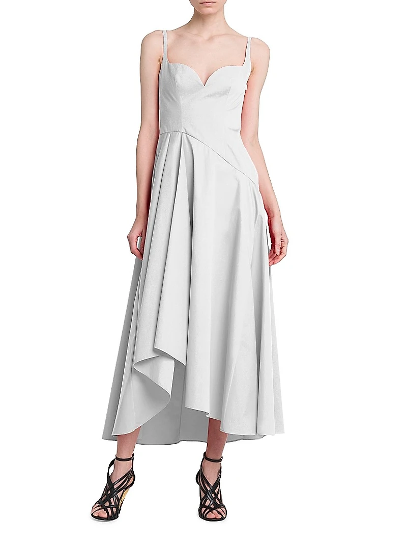 Cotton Poplin Sweetheart Maxi Dress