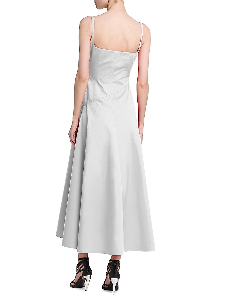 Cotton Poplin Sweetheart Maxi Dress