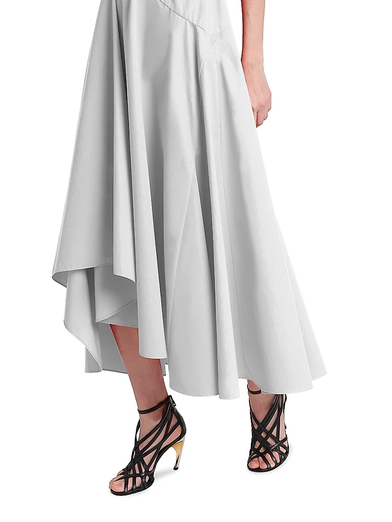 Cotton Poplin Sweetheart Maxi Dress