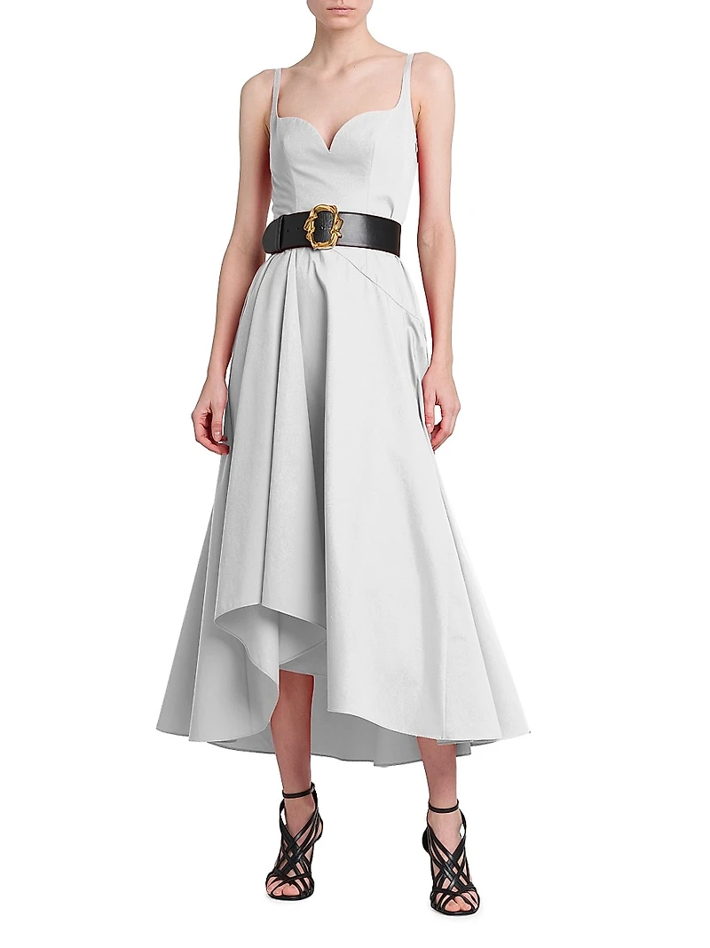 Cotton Poplin Sweetheart Maxi Dress