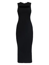 Cut-Out Knit Midi-Dress