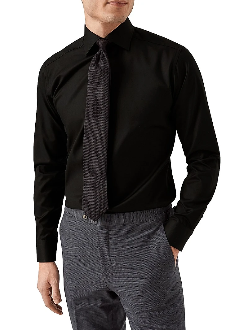 Cotton-Twill Contemporary-Fit Dress Shirt
