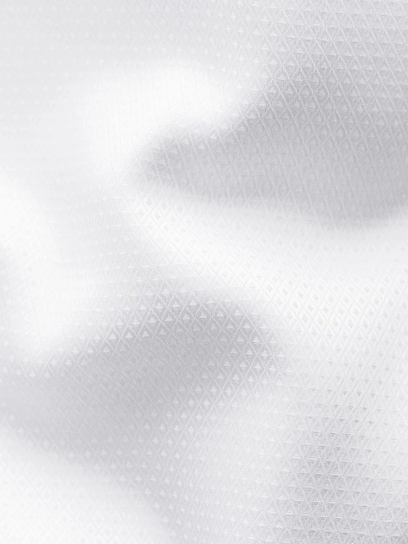 Contemporary-Fit Diamond-Weave Formal Shirt