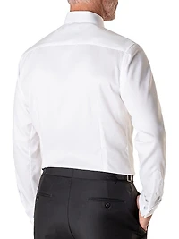 Contemporary-Fit Diamond-Weave Formal Shirt
