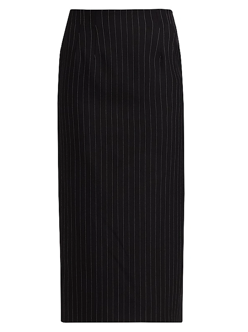 Contour Wool Midi-Skirt