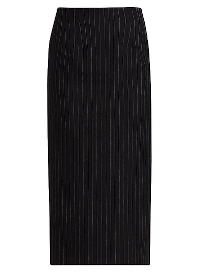 Contour Wool Midi-Skirt