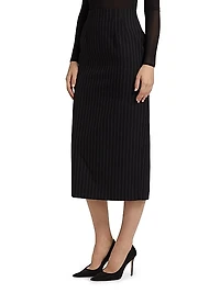 Contour Wool Midi-Skirt